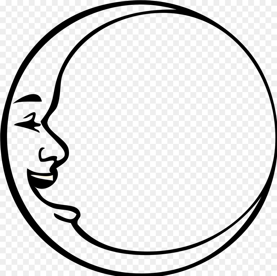 Full Moon Clipart Black And White Free Png Download