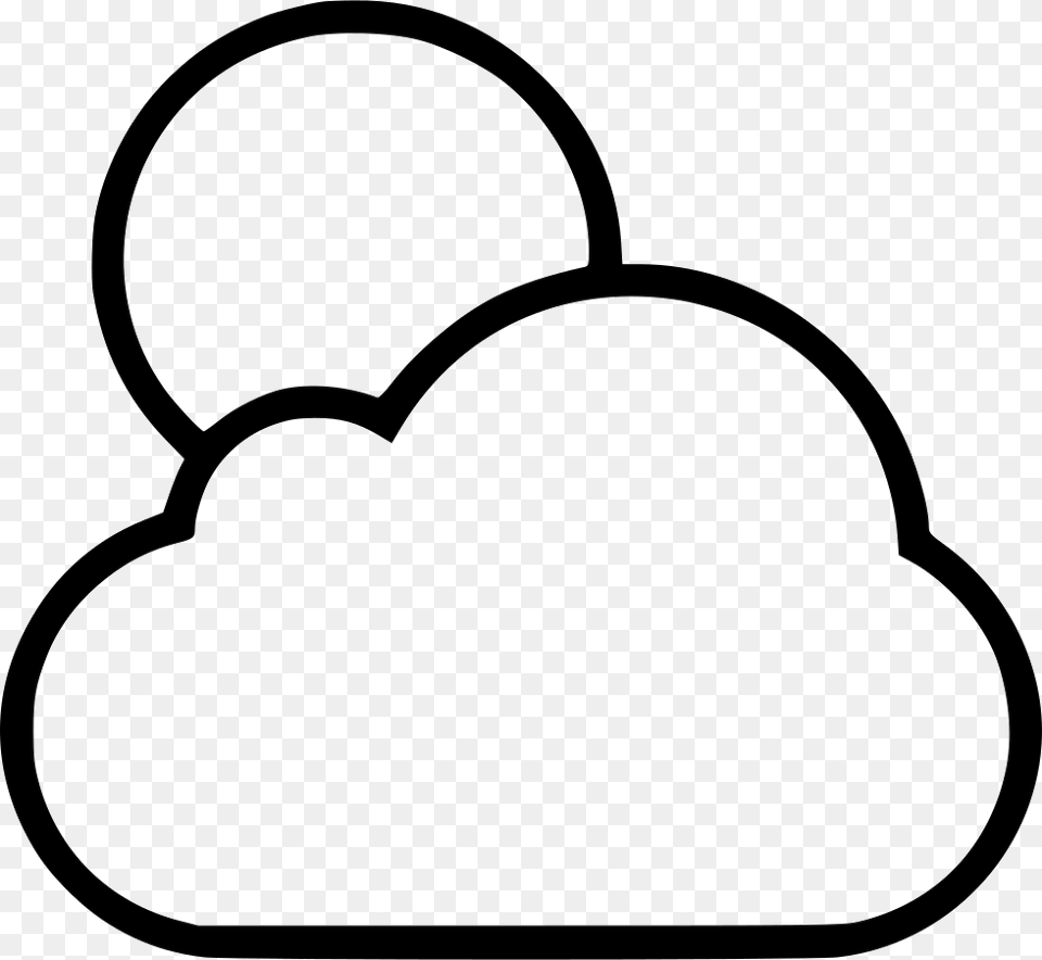 Full Moon Cloud Svg Icon Black And White Full Moon With Clouds Clipart, Smoke Pipe, Heart Free Png