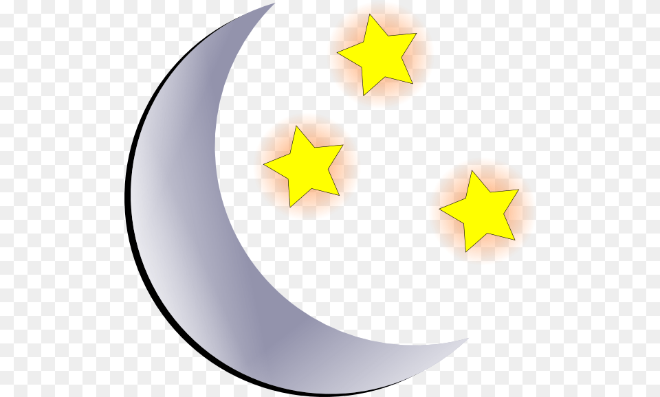 Full Moon Transparent Clipart 2 U2013 Gclipartcom Stars And Moon Clip Art Vector, Star Symbol, Symbol, Nature, Night Free Png Download