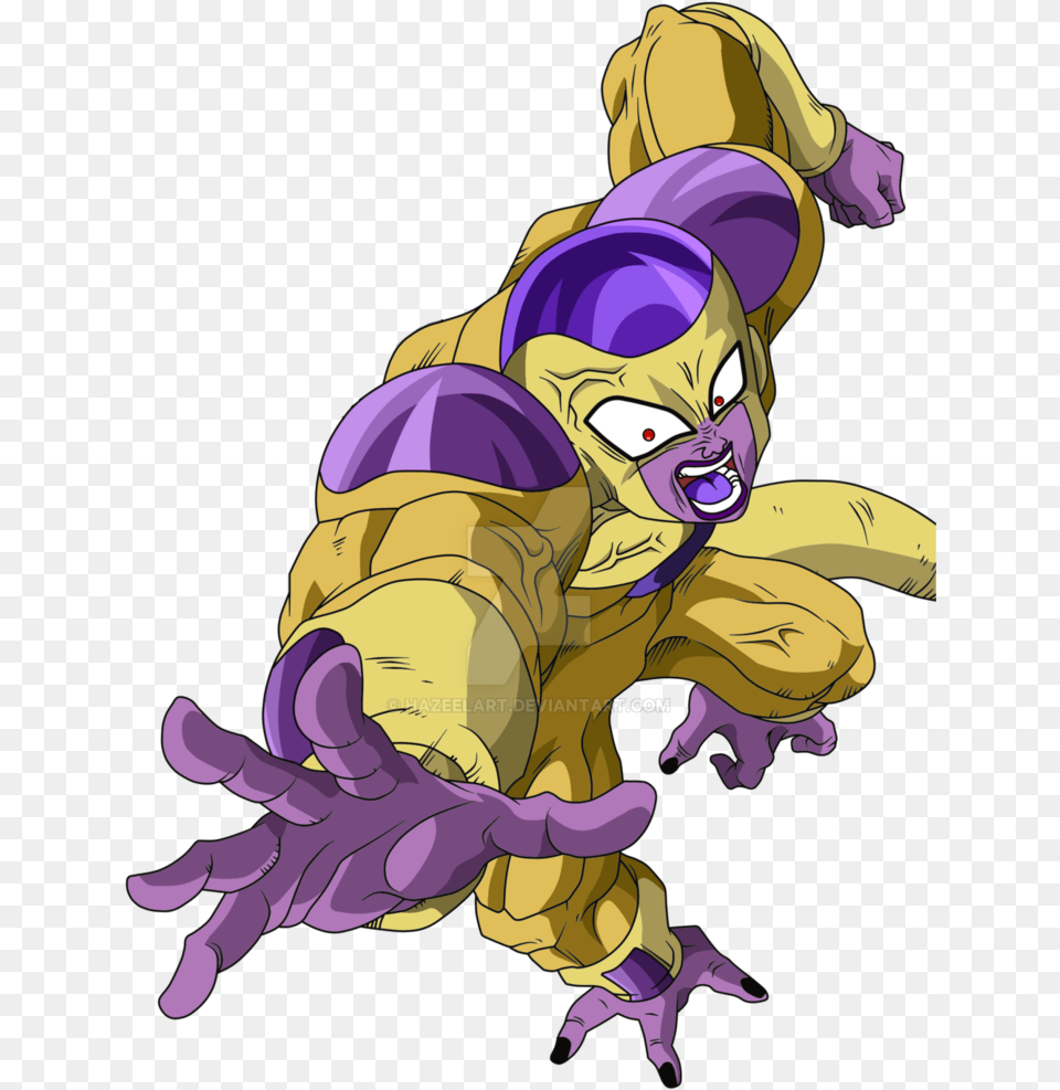 Full Power Golden Frieza, Book, Comics, Publication, Purple Png Image