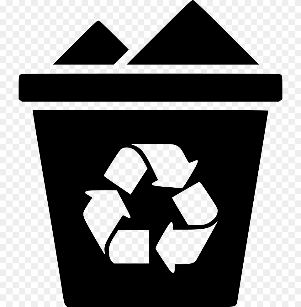 Full Recycle Bin Svg Icon Recycle Bin Icon, Recycling Symbol, Symbol Free Png