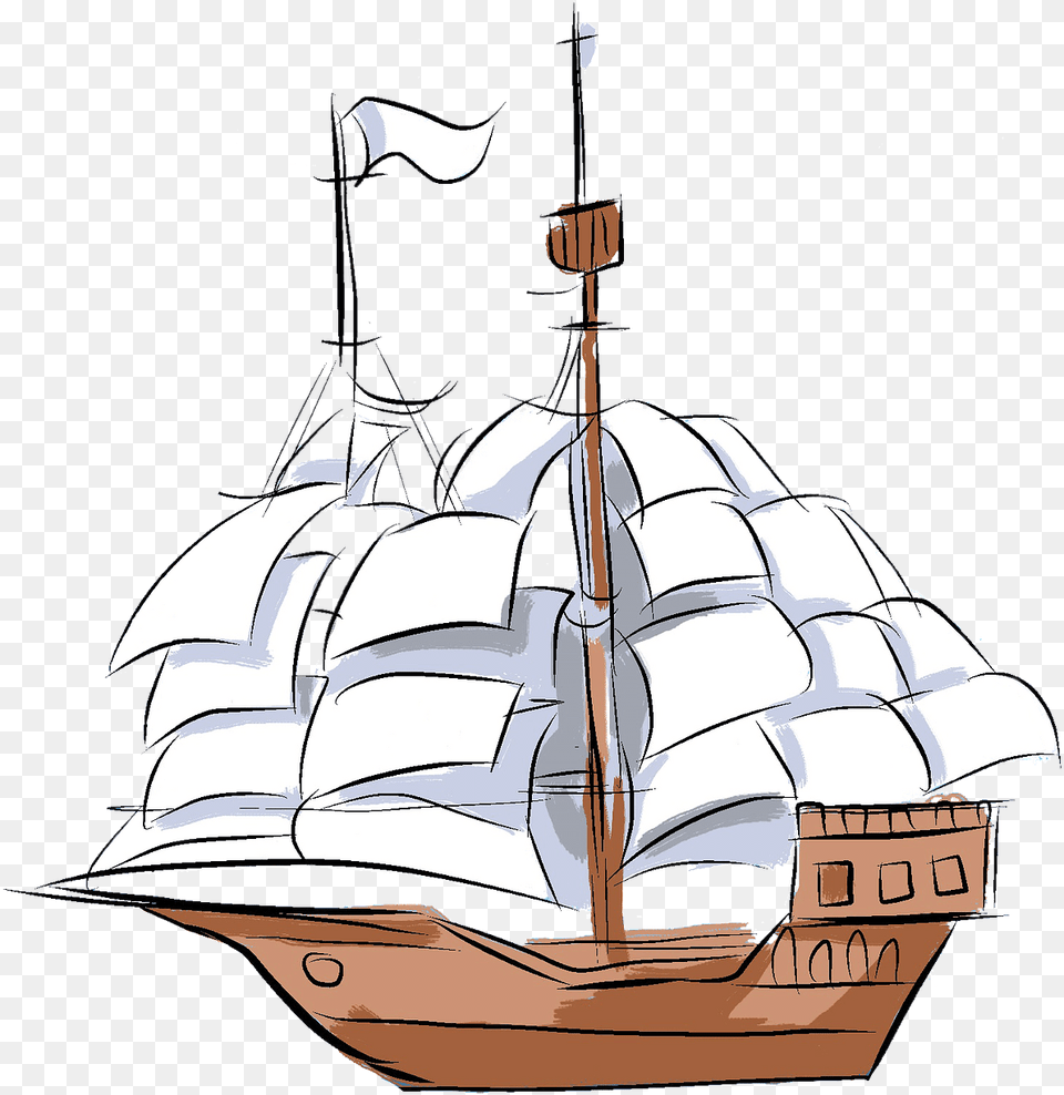 Full Rigged Pinnace, Boat, Sailboat, Transportation, Vehicle Free Png