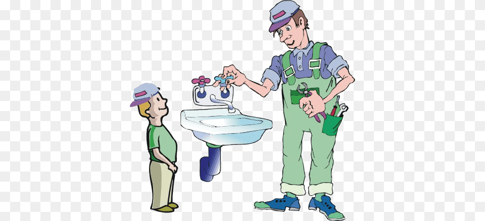 Full Service Residential Plumbing Father And Son Plumber, Person, Baby, Cleaning, People Png Image