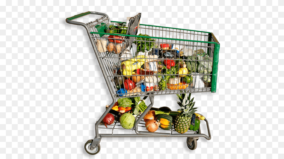 Full Shopping Cart, Banana, Food, Fruit, Plant Png