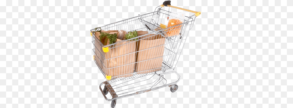 Full Shopping Cart Transparent, Shopping Cart, Crib, Furniture, Infant Bed Png