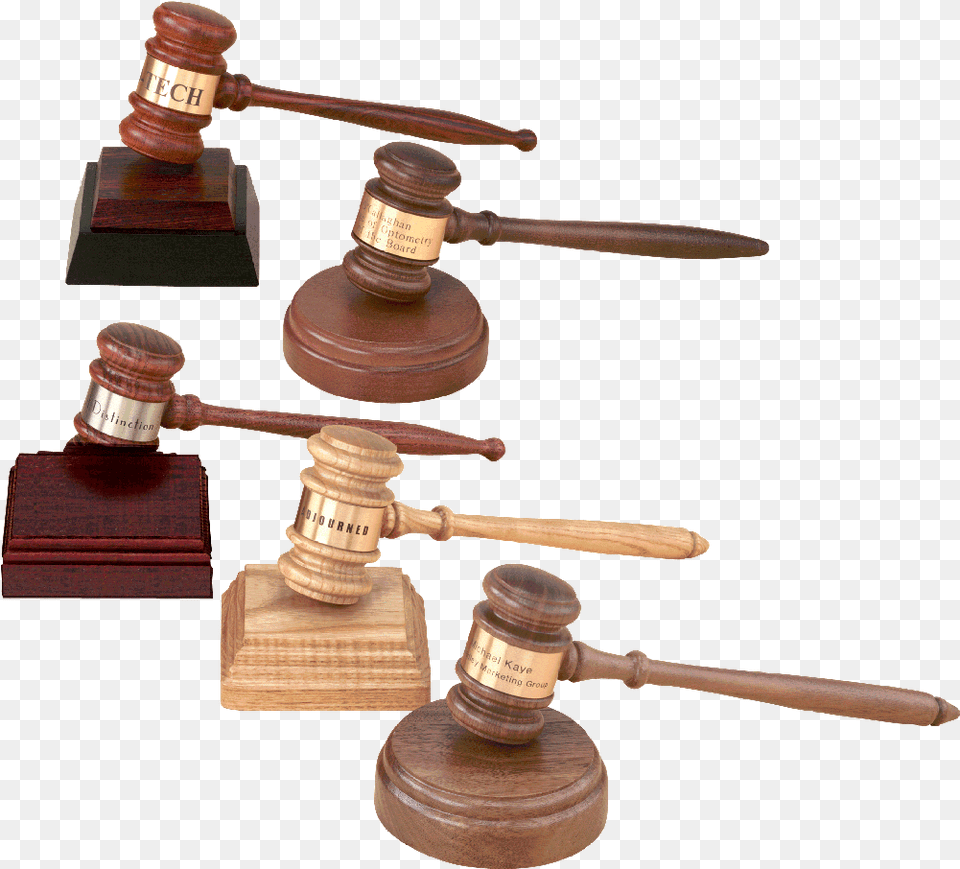 Full Size And Split American Walnut Gavels On Walnut Gavel, Device, Hammer, Tool Free Transparent Png