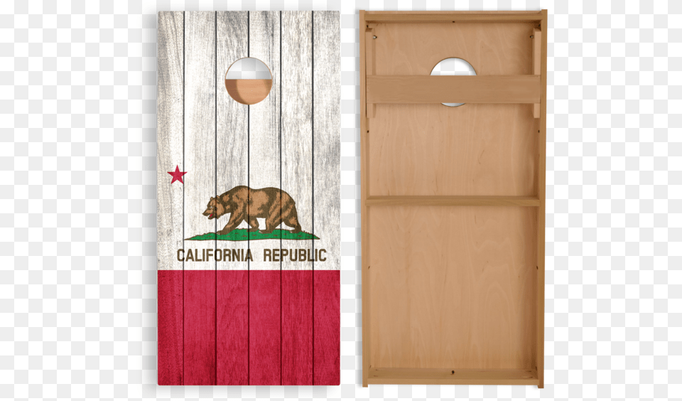 Full Size California Bear Flag Cornhole Boards With New California Republic Flag, Animal, Mammal, Wildlife, Indoors Png