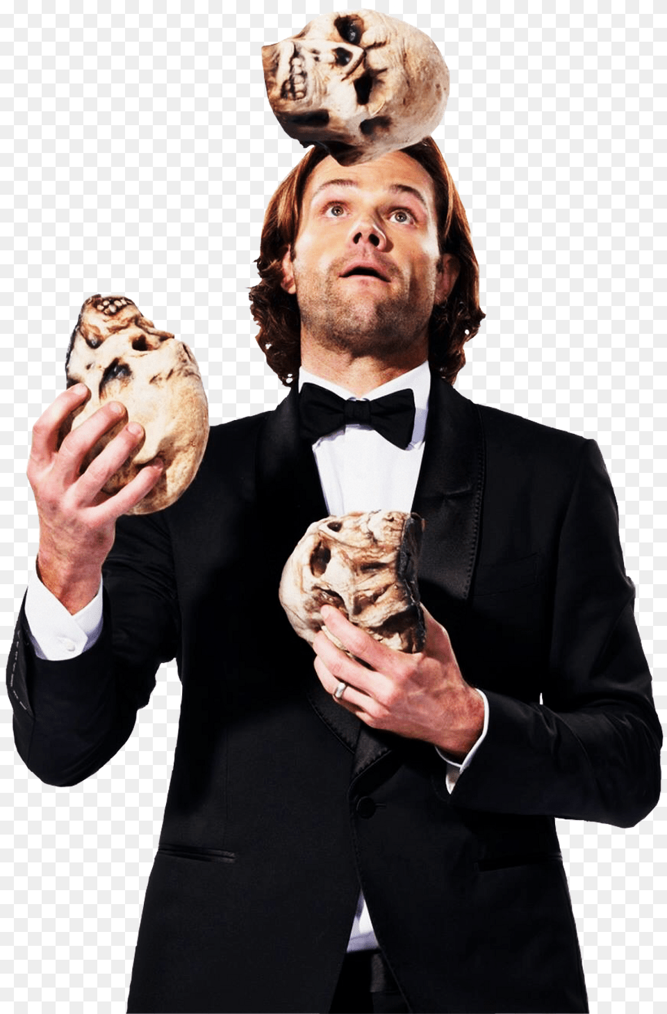 Full Size Image Supernatural Halloween Photoshoot Jared, Accessories, Formal Wear, Hand, Head Free Png Download