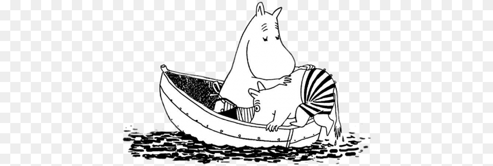 Full Size Moomin, Boat, Dinghy, Transportation, Vehicle Free Png Download