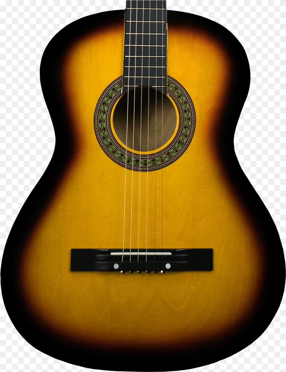 Full Size Sunburst Acoustic Guitar, Musical Instrument, Bass Guitar Free Png