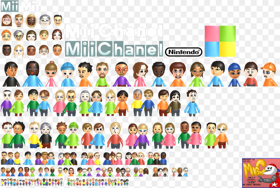 Full Sized Image Wii Menu Banner Nintendo Wii Mii Channel, Person, Face, Head, Art Free Transparent Png