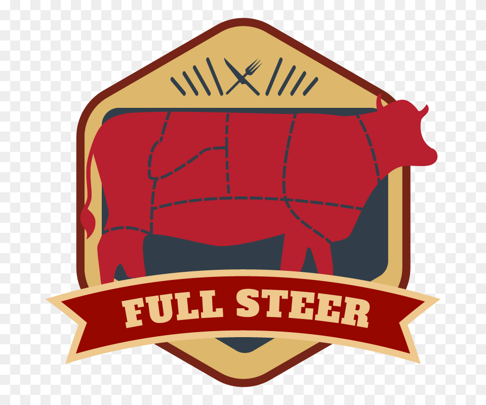 Full Steer, Logo, Badge, Symbol, Animal Png Image