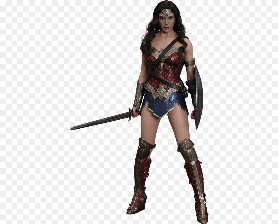 Full Wonder Woman Costume, Clothing, Person, Sword, Weapon Png