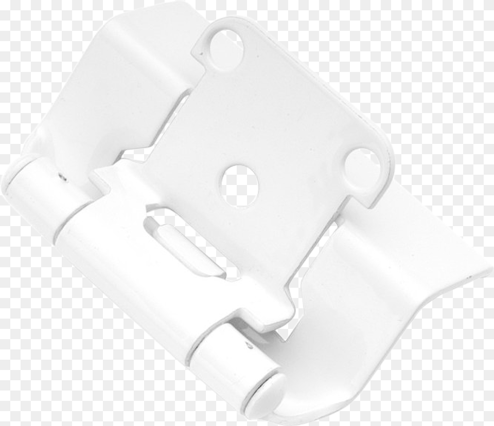 Full Wrap Hinge White Powder Coat Finish Solid Png Image