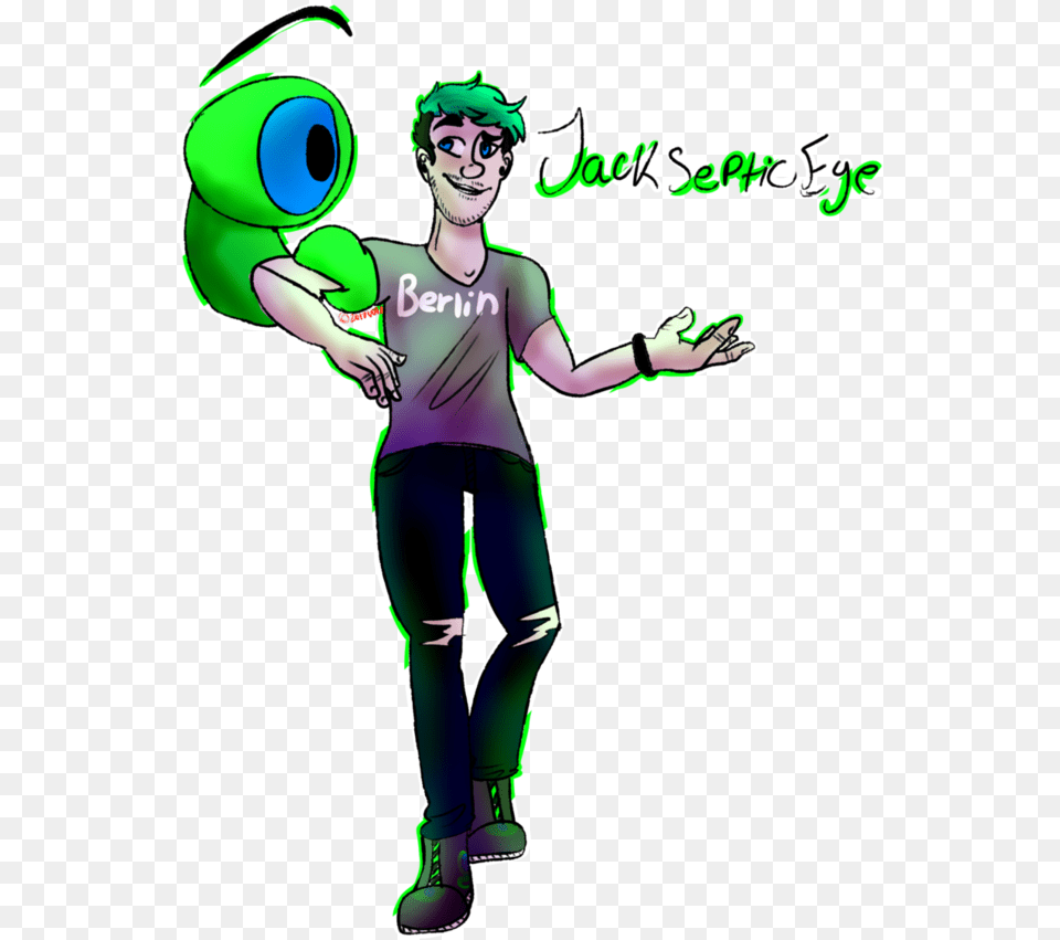 Fullbody Jacksepticeye By Virtue Jacksepticeye Full Body, Adult, Person, Green, Female Png Image