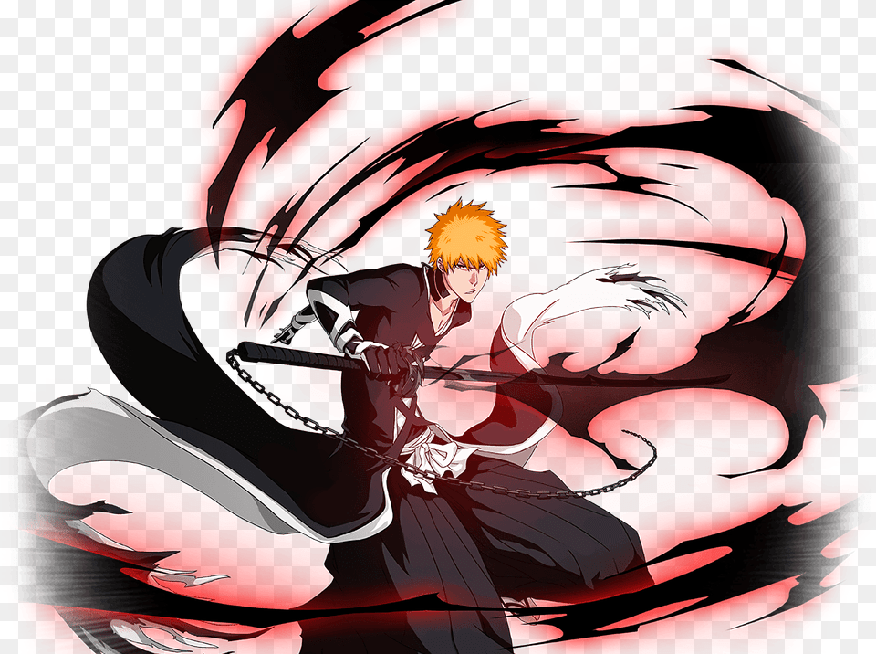 Fullbring Bankai Ichigo Brave Souls, Book, Comics, Publication, Person Free Png Download