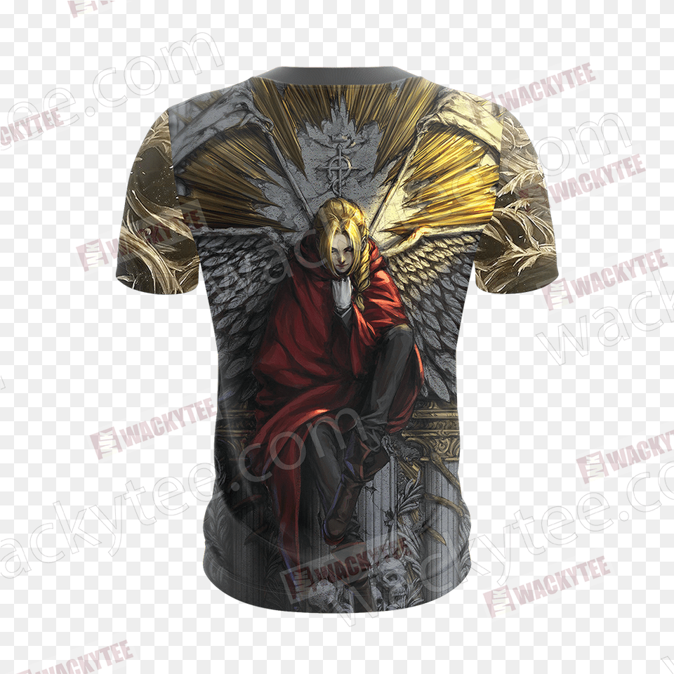 Fullmetal Alchemist Edward Elric Unisex 3d T Shirt Wackytee Iphone Edward Elric Wallpaper Hd, Clothing, T-shirt, Person, Face Free Transparent Png