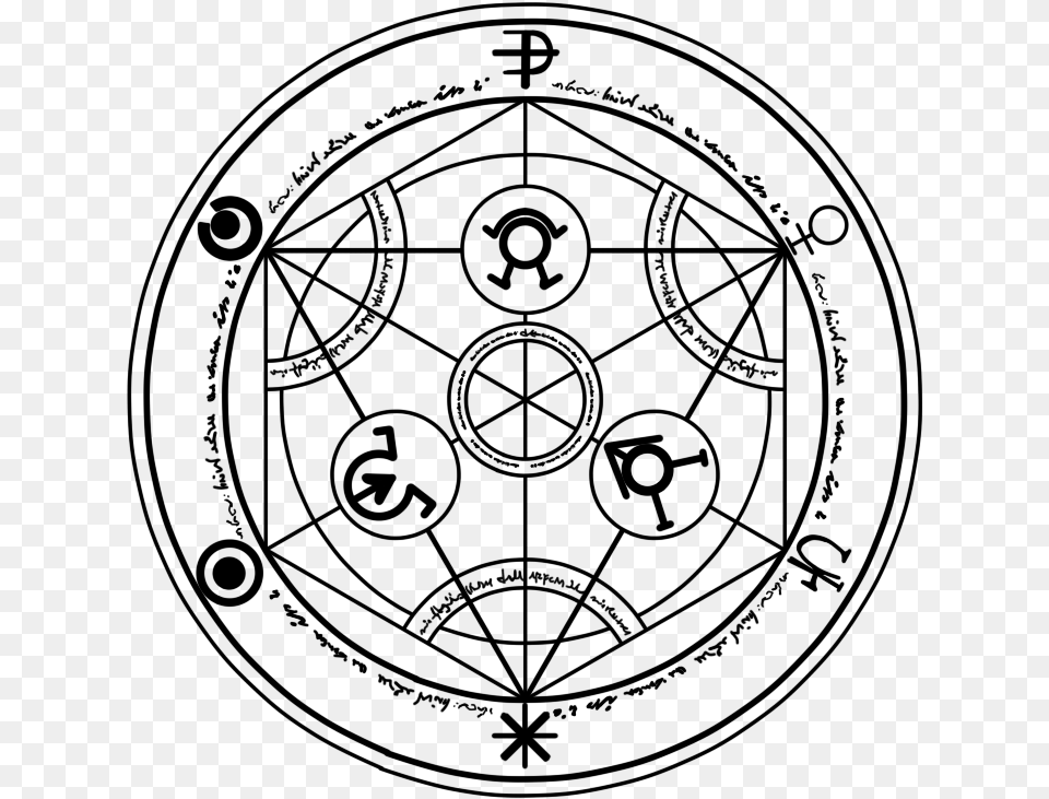 Fullmetal Alchemist Reverse Transmutation Circle For Fullmetal Alchemist Circle, Gray Free Png