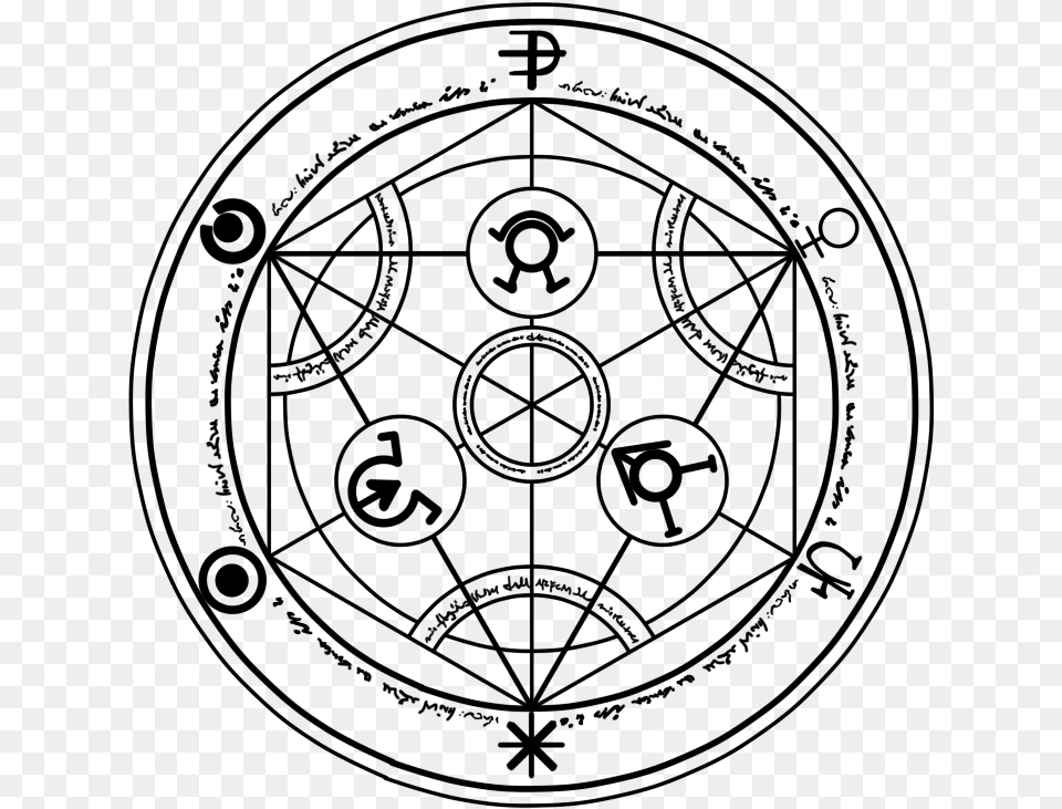 Fullmetal Alchemist Reverse Transmutation Circle For Human Transmutation Circle, Gray Free Png Download