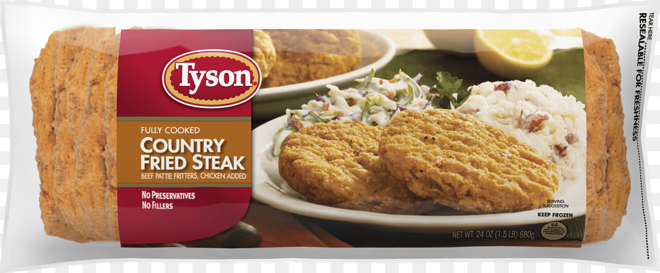 Fully Cooked Country Fried Beef Steak Fritters Tyson Country Fried Steak, Food, Lunch, Meal, Fried Chicken Png