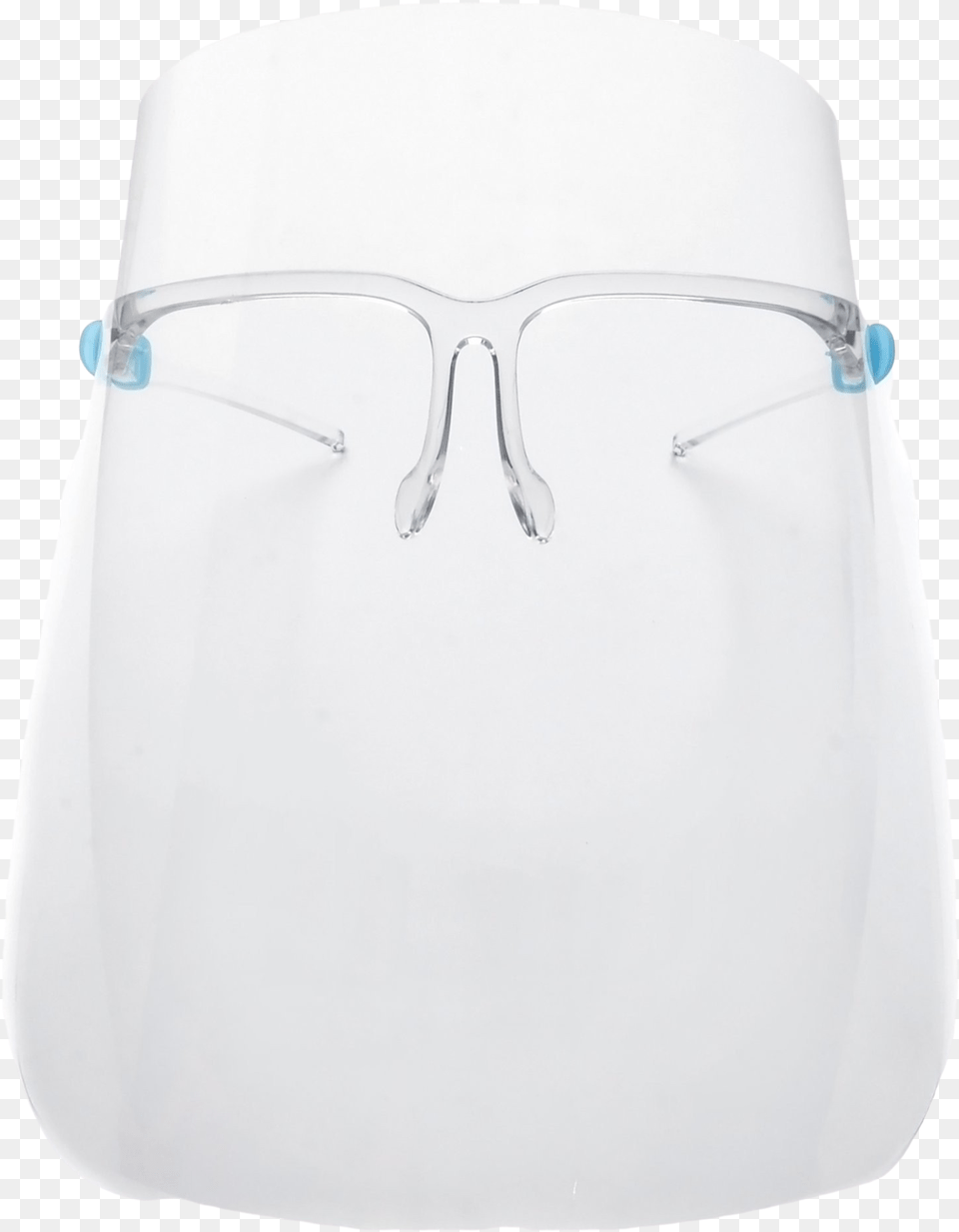 Fully Transparent Protective Face Shield With Clear Glasses Frame Eyeglass Style, Accessories, Helmet Png