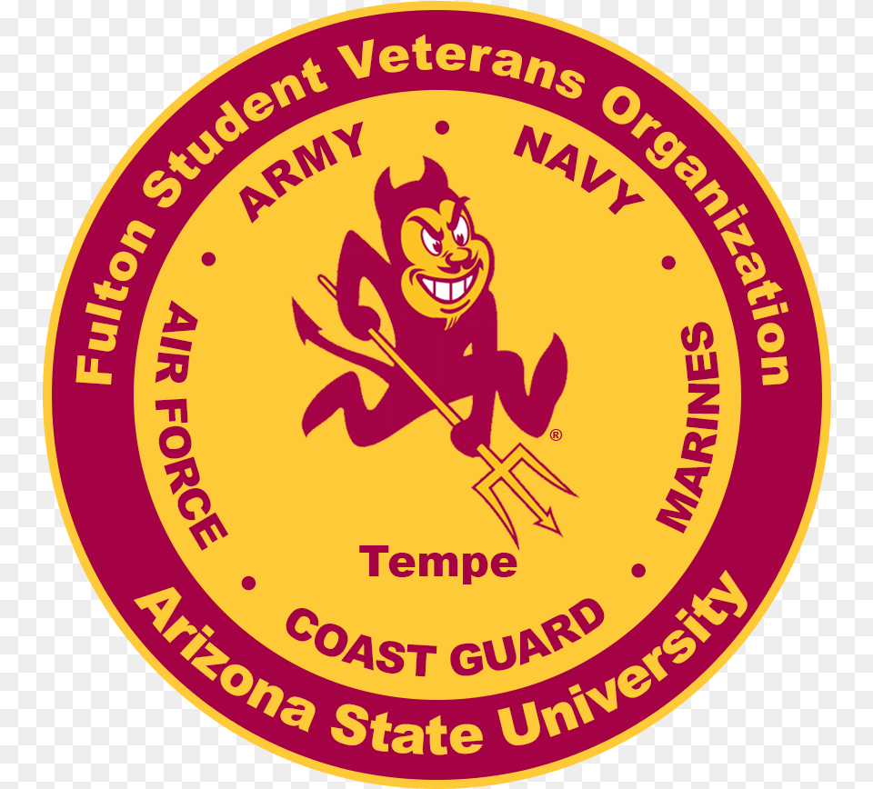 Fulton Student Veterans Organization Logo Arizona State University, Emblem, Symbol, Person Free Png Download