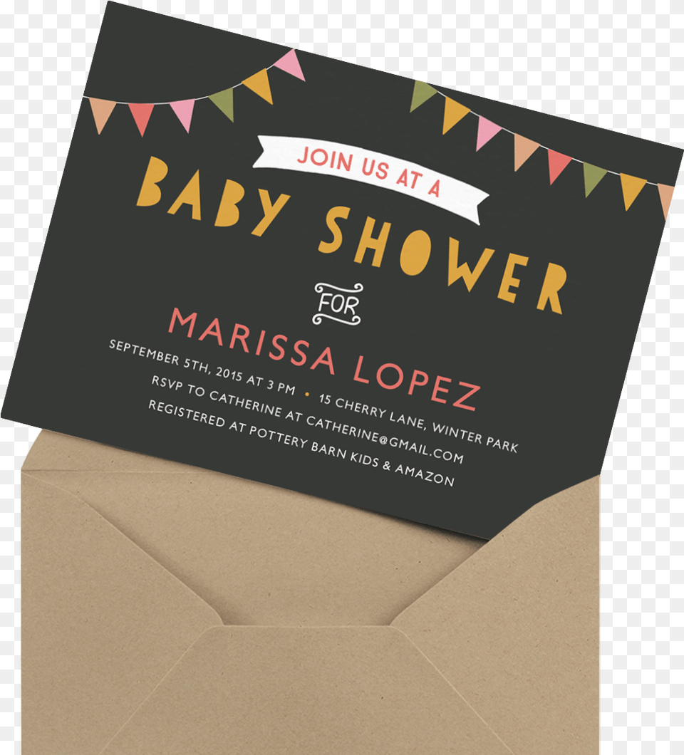 Fun Banner Baby Shower Invite Baby Shower, Advertisement, Poster, Business Card, Paper Png Image