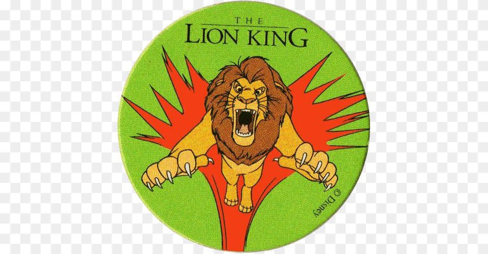 Fun Caps Gt 001 030 Lion King 006 Pouncing Lion Lion King, Badge, Logo, Symbol, Animal Free Transparent Png