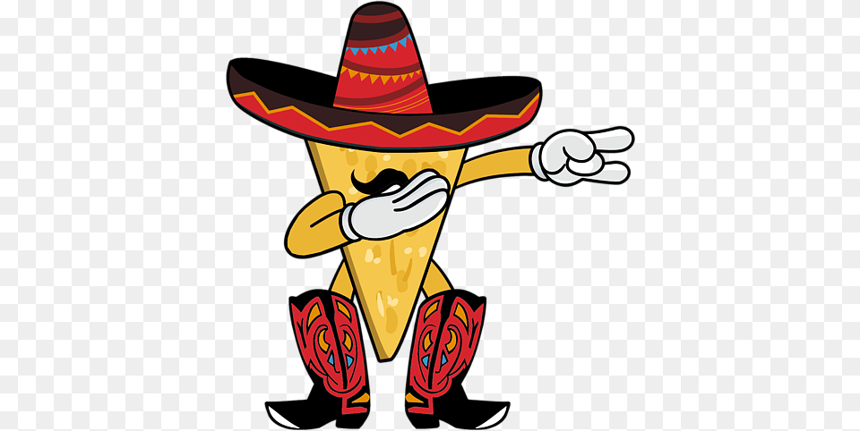 Fun Dabbing Nacho Cinco De Mayo Taco Chip Sombrero Cowboy Boots Bath Towel Cinco De Mayo Sombrero, Clothing, Hat, Adult, Female Png Image