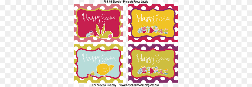 Fun Easter Party Collection Happy Easter Free Printable Labels, Envelope, Greeting Card, Mail, Pattern Png