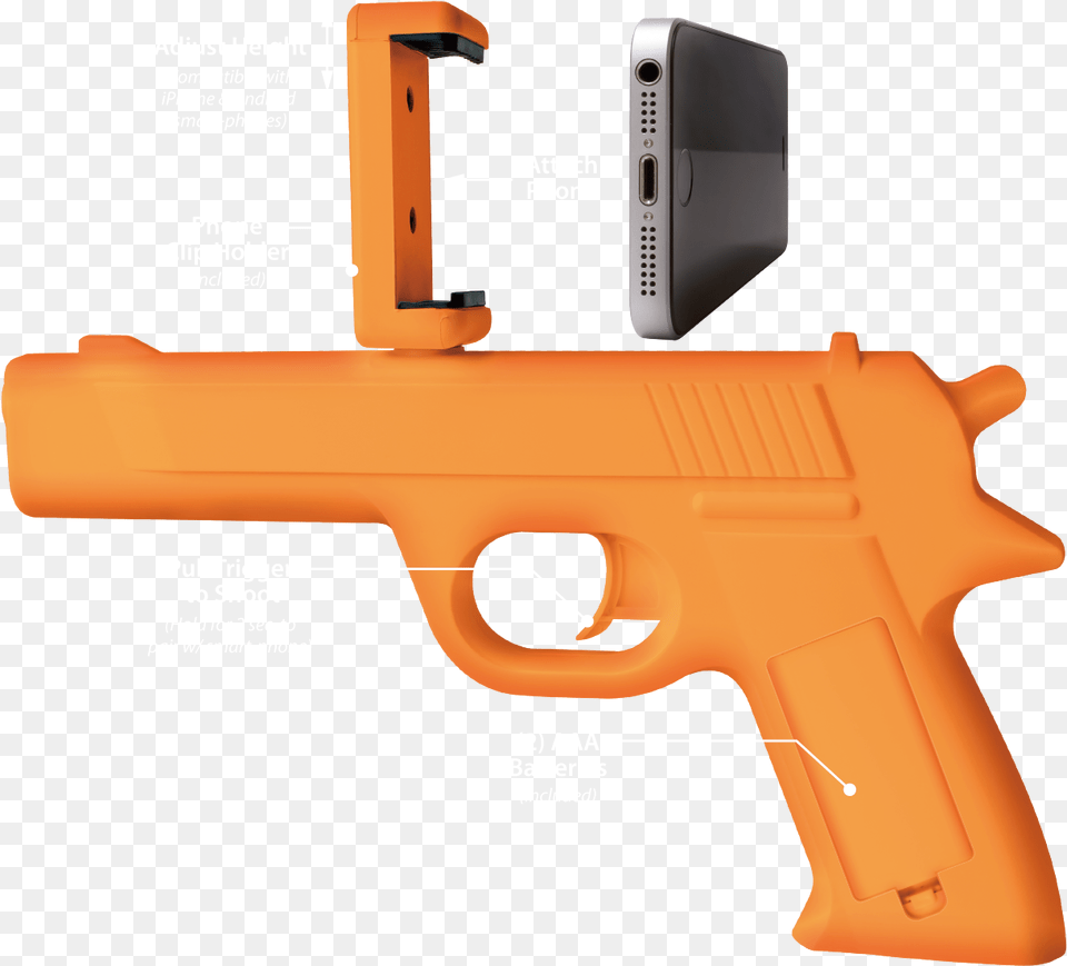 Fun Factory Candy Augmented Reality Gaming Gun Ranged Weapon, Firearm, Handgun, Electronics, Mobile Phone Free Png Download