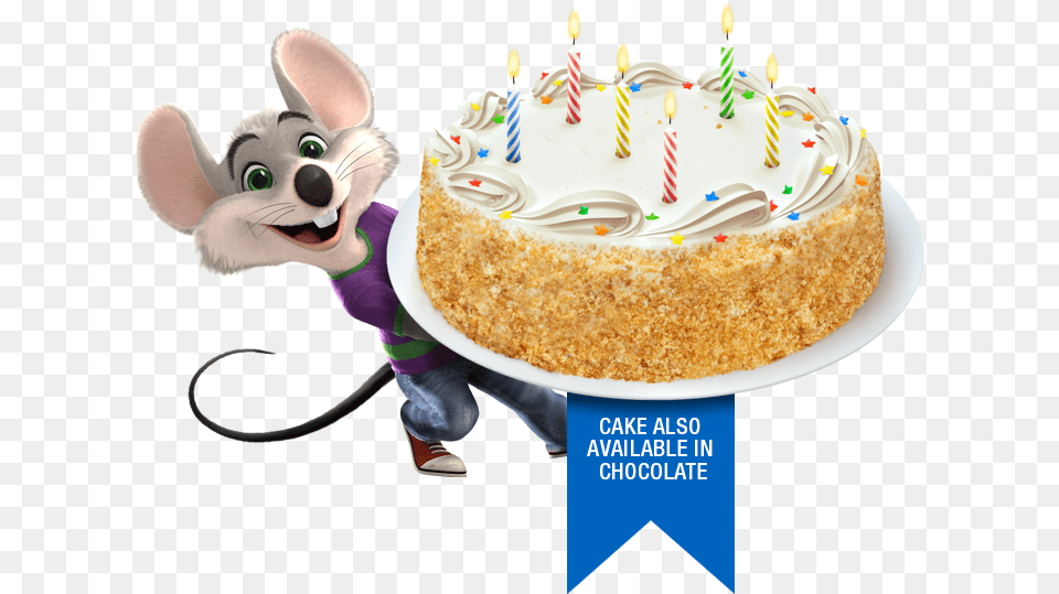 Fun Facts About Chuck E Cheese S Chuck E Cheese39s Cake, Birthday Cake, Cream, Dessert, Food Free Png