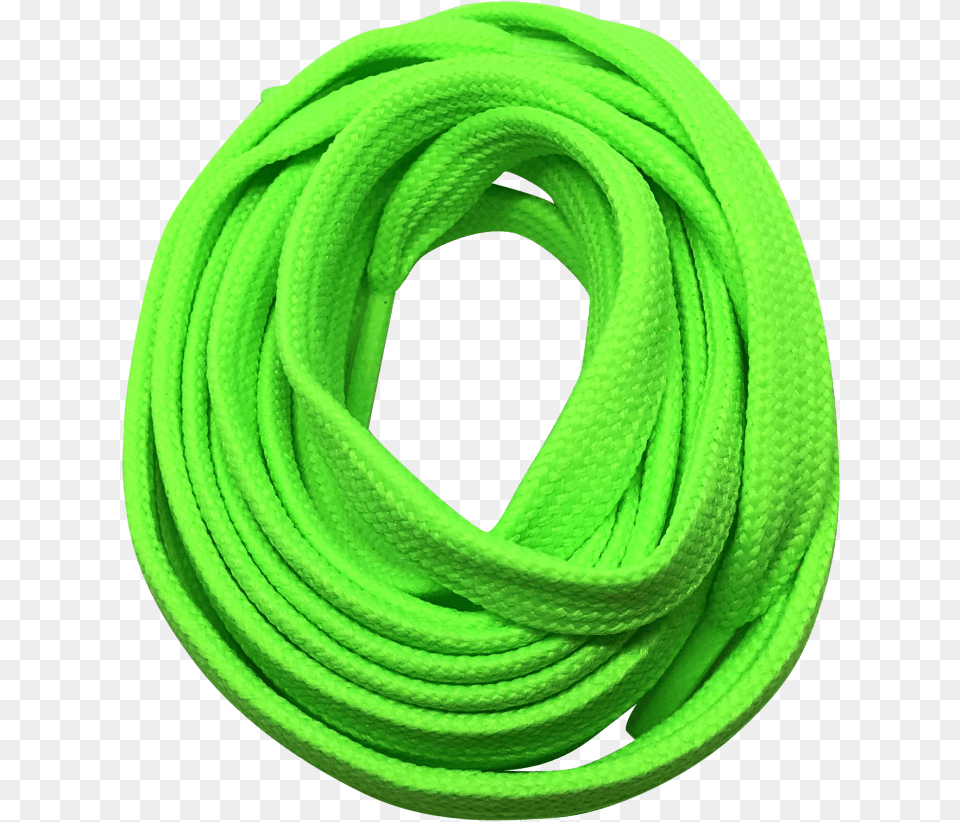 Fun Flat Poly Neon Green Shoelaces Png