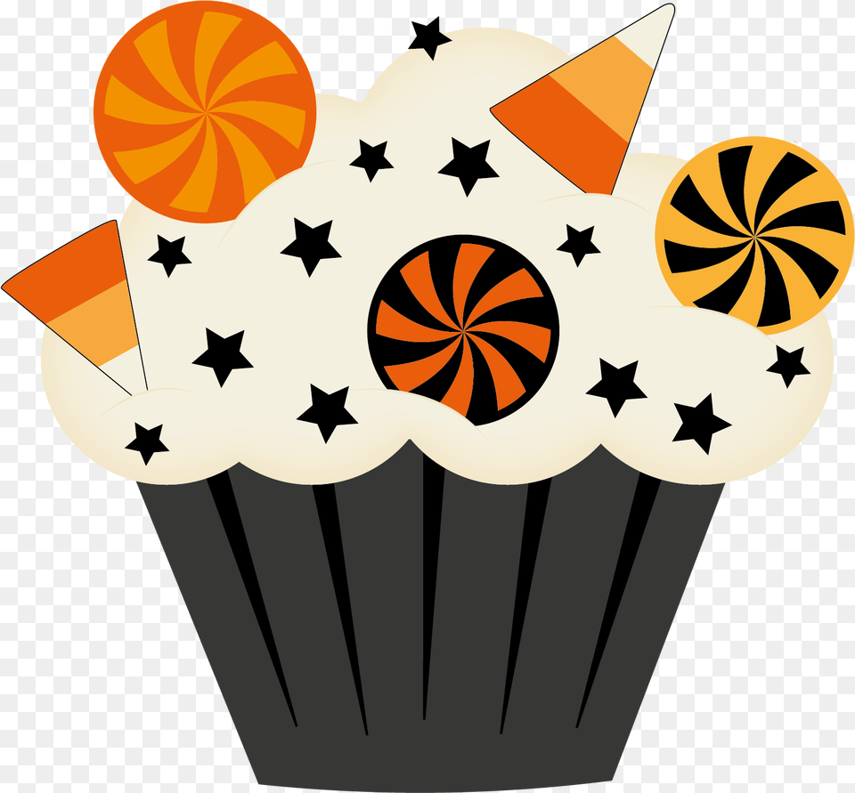 Fun Halloween Cupcake, Cake, Cream, Dessert, Food Free Png Download