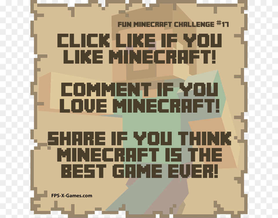 Fun Minecraft Challenge No17 Fun Minecraft Challenge, Advertisement, Poster, Text, Qr Code Free Png