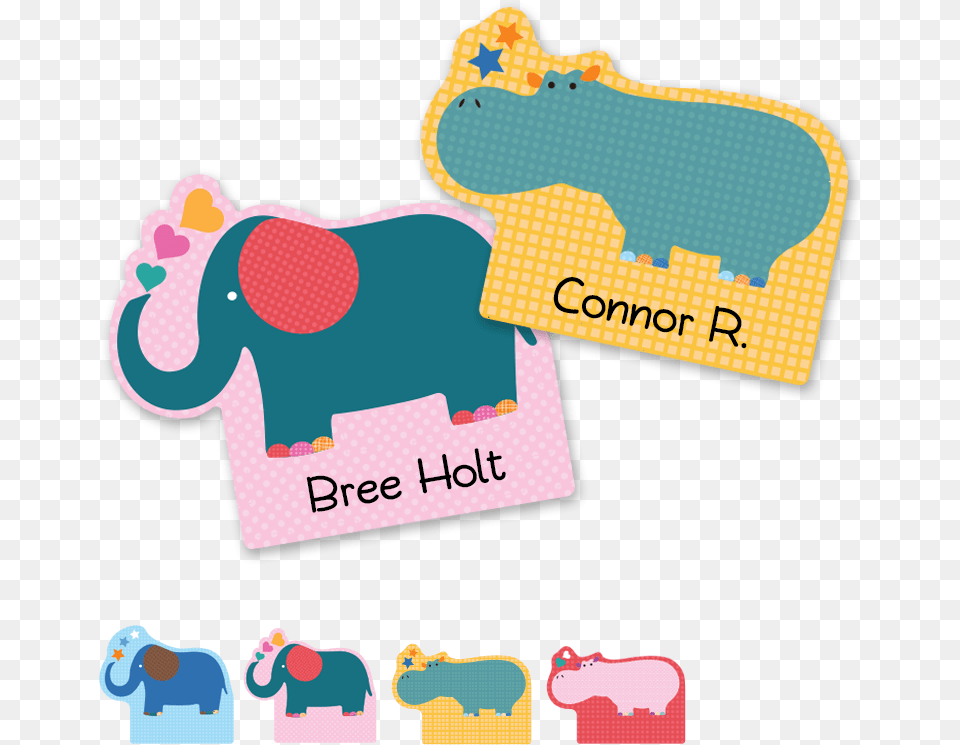 Fun Shapes Labels Hippo Label, Sticker, Text, Animal, Elephant Png