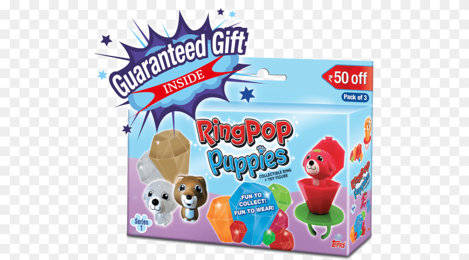 Fun To Collect Ring Pop Puppies, Food, Sweets Free Png Download