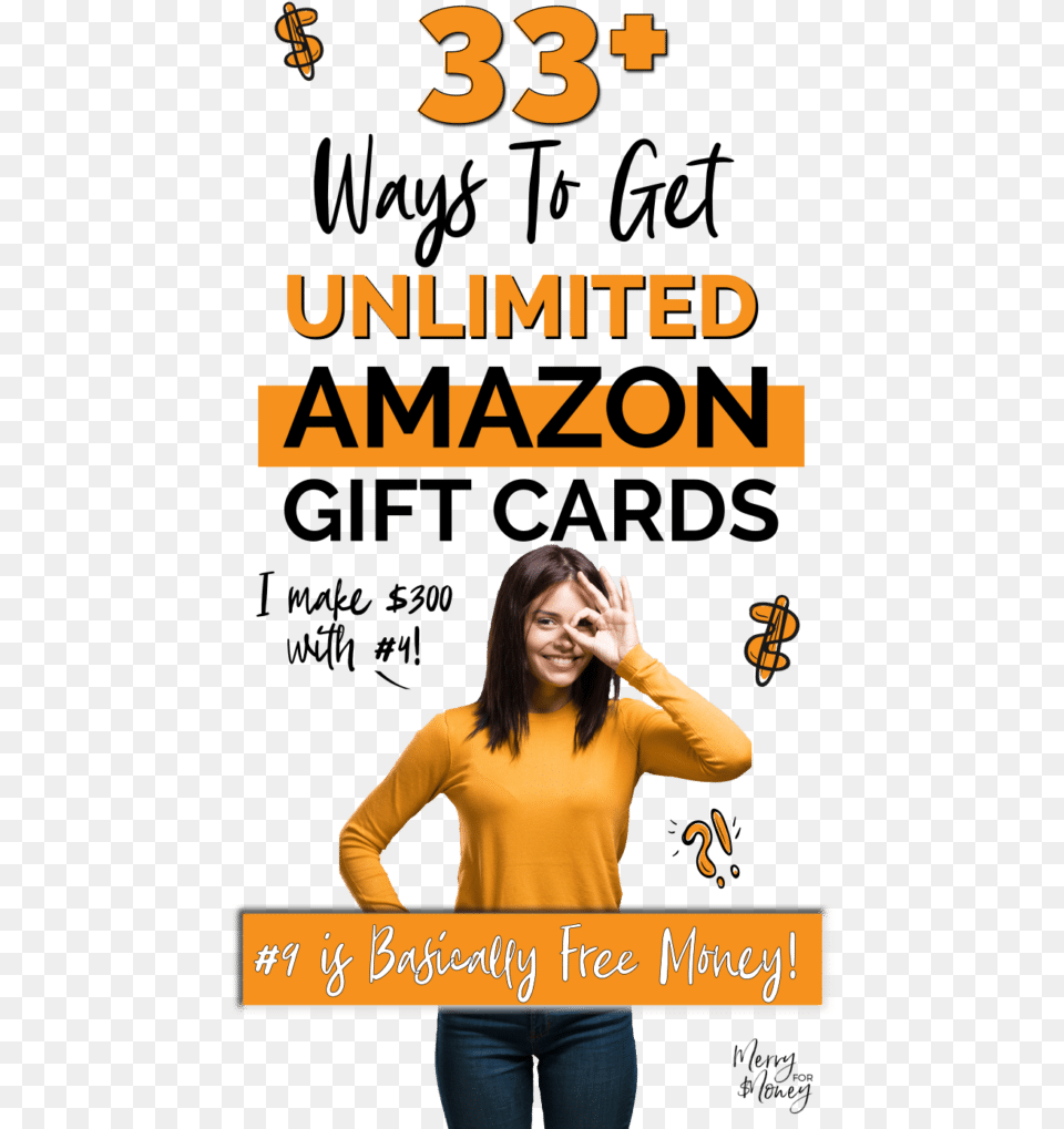 Fun Ways To Get Amazon Gift Cards Gift Cards Poster, Adult, Person, Woman, Female Png