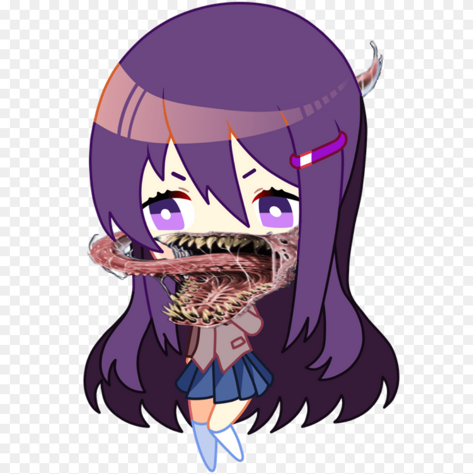 Funangry Chibi But She S Also Venom Yuri Doki Doki Chibi, Book, Comics, Publication, Manga Free Transparent Png