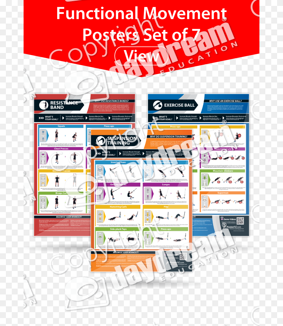 Functional Movement Posters Set Of, Advertisement, Poster, Person, Text Png