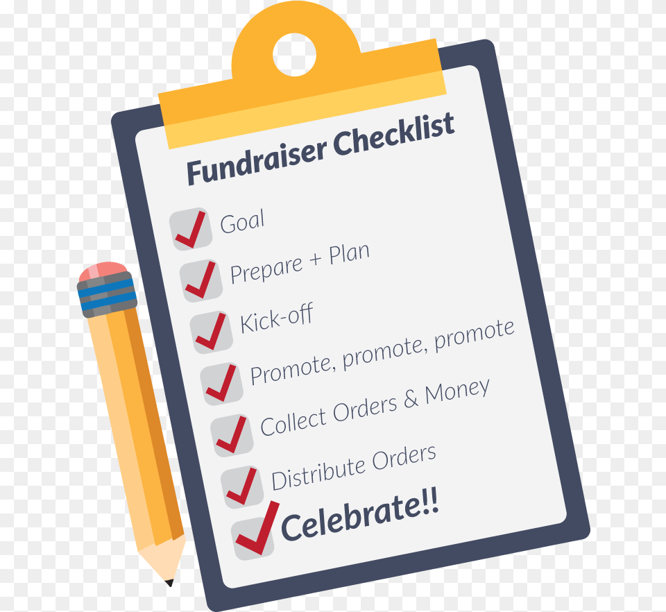 Fundraiser Checklist Paper, Text Free Png