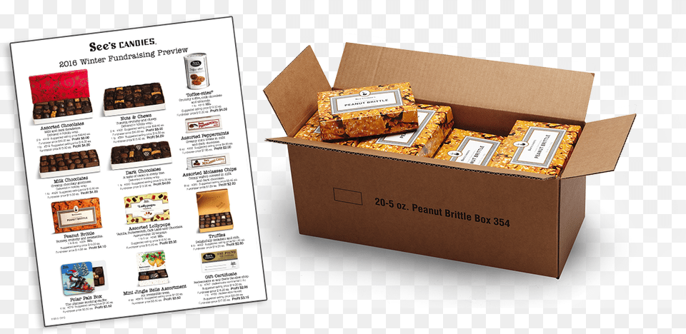 Fundraising Business Gifts From Sees Package Delivery, Box, Advertisement, Poster, Cardboard Free Png Download