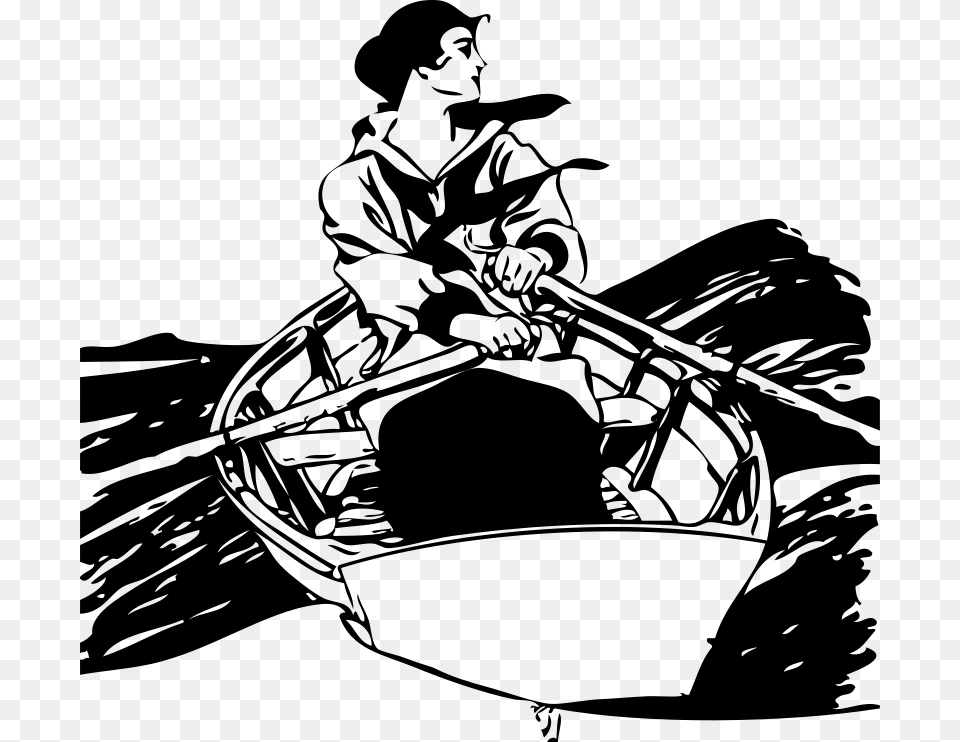 Fundraw Dot Com Girl In Rowboat, Gray Png Image
