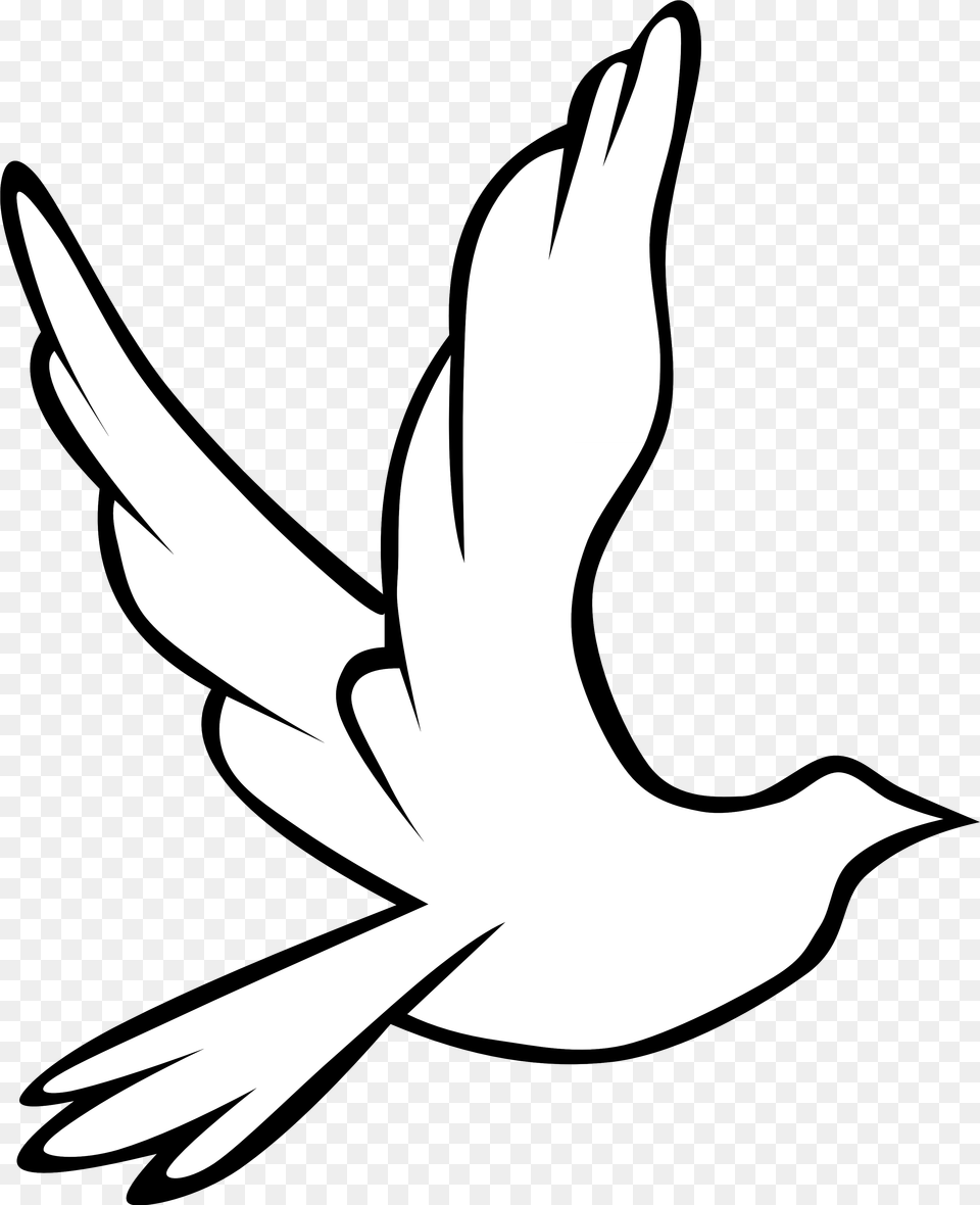 Funeral Clipart Prayer Hand Cartoon White Bird, Stencil, Animal, Flying, Fish Free Png Download