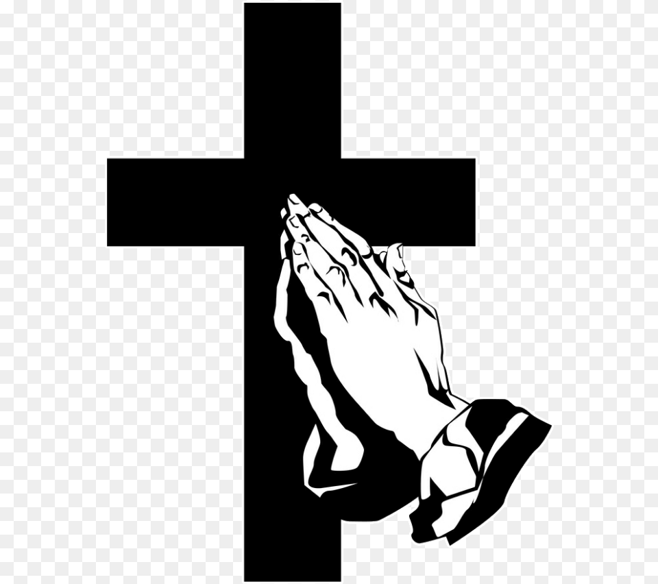 Funeral Clipart Prayer Hand Praying Hands, Cross, Symbol, Baby, Person Free Png