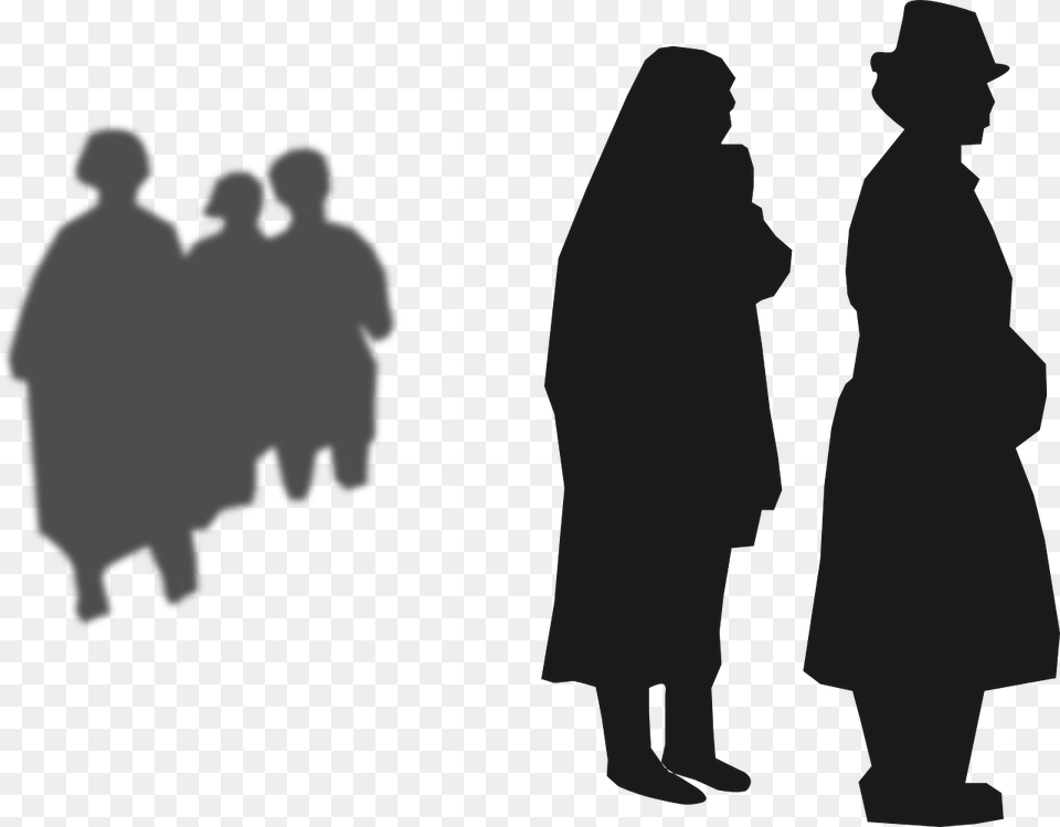 Funeral People, Coat, Silhouette, Clothing, Mammal Free Png