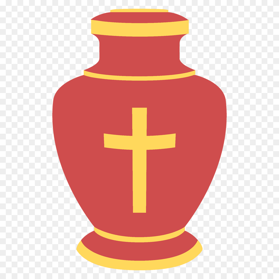 Funeral Urn Emoji Clipart, Jar, Pottery, Vase, Cross Png Image