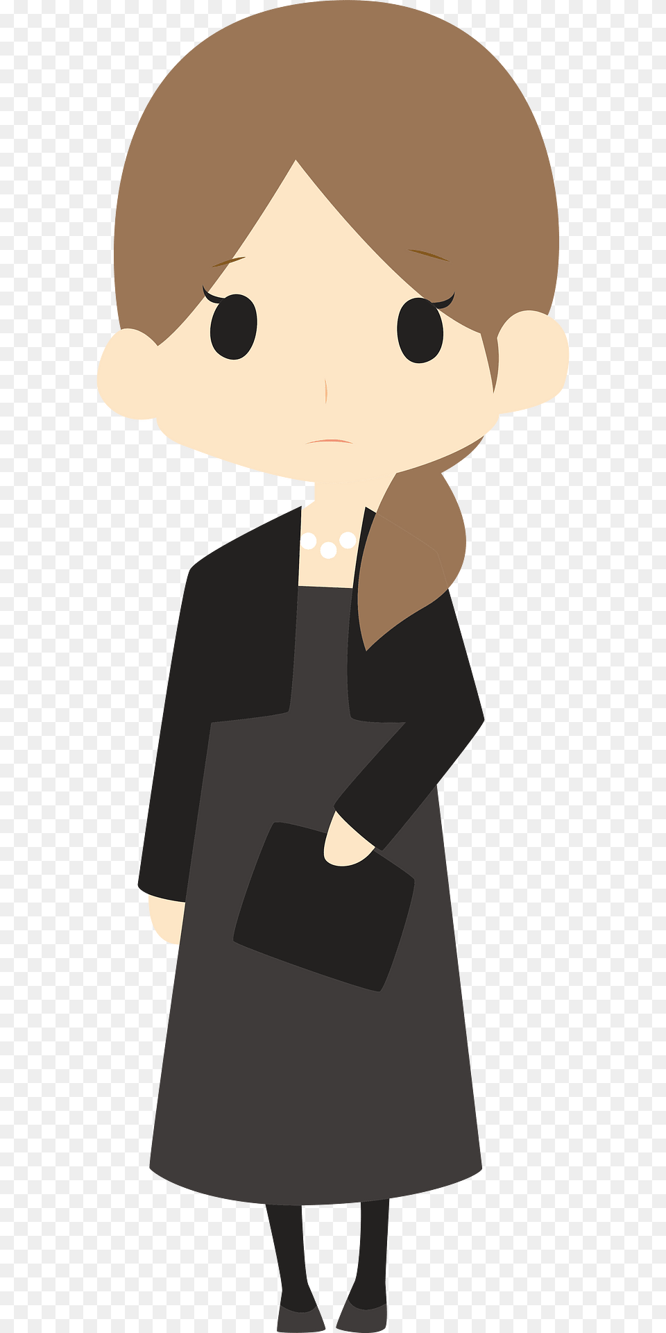 Funeral Woman Clipart, Clothing, Coat, Adult, Person Free Png Download