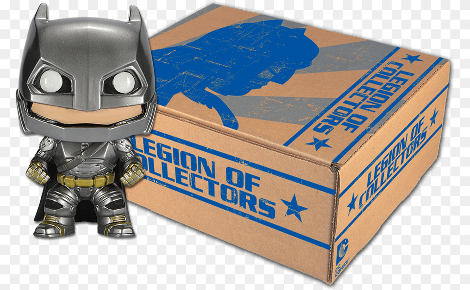 Funko And Dc Announces Legion Of Collectors Box Figurine Pop Armored Batman, Cardboard, Carton, Toy, Package Png Image