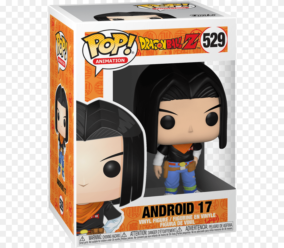 Funko Animation Dragon Ball Z Android 17 Vinyl Figure Pop Vinyl, Baby, Person, Box, Face Png